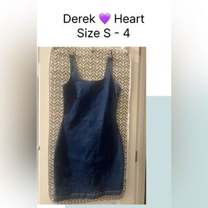 Derek Heart Denim Dress Size S 4